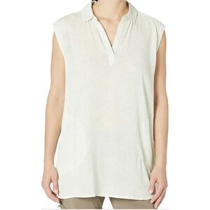 Prana Women's Med Top Anini Sleeveless Tunic Light Green Casual Pockets High-low